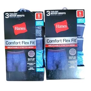 Hanes Men's Boxer Briefs Size S (28-30") Regular - 3 Pk Comfort Flex Fit Pouch